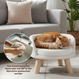 Katzenbett Grösse XL mit Kissen Liegeplatz Hochbett Katzensofa