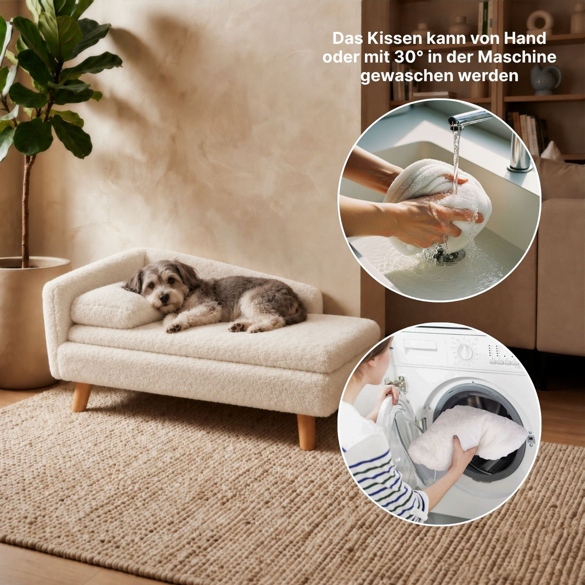 Katzenbett mit Kissen Gr. M Katzensofa Hochbett Hundebett Liegeplatz