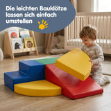 6-tlg. Softbausteinset Eckkletterer für Kinder Softplay-Bausteine