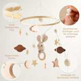 Mobile mit Halterung Hase Beige Babymobile mit Glockenhalter