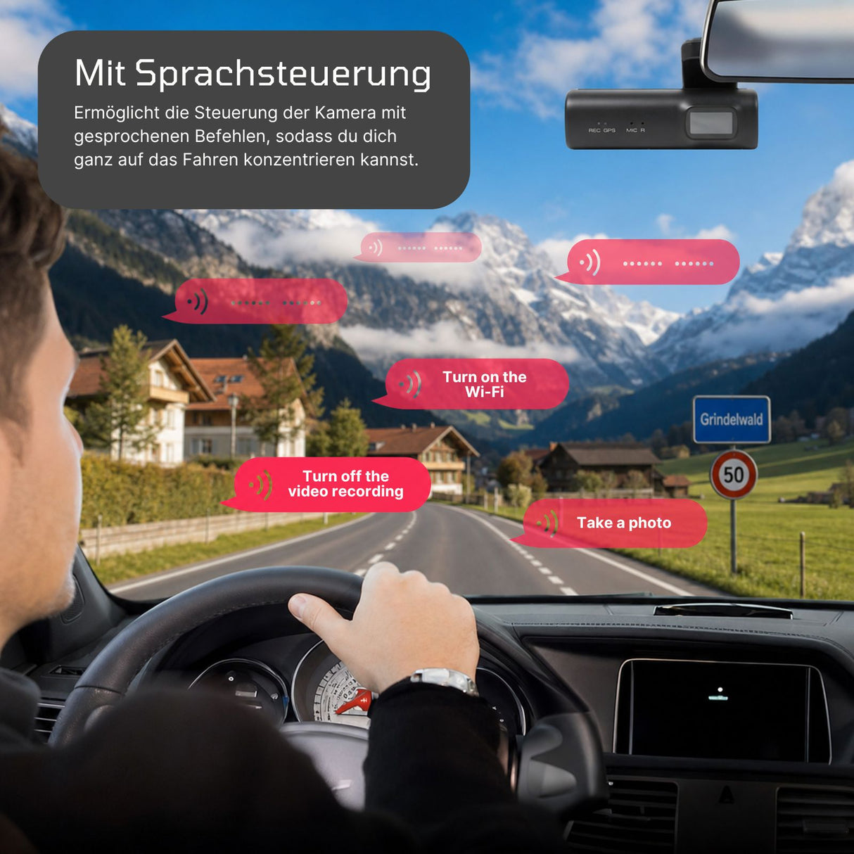 4K Dual-Dashcam mit Hardwire-Kit Auto-Kamera mit Stromanschluss-Set