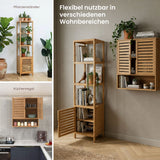 Bambus-Möbel-Set Badregal mit Schrank und Hängeschrank