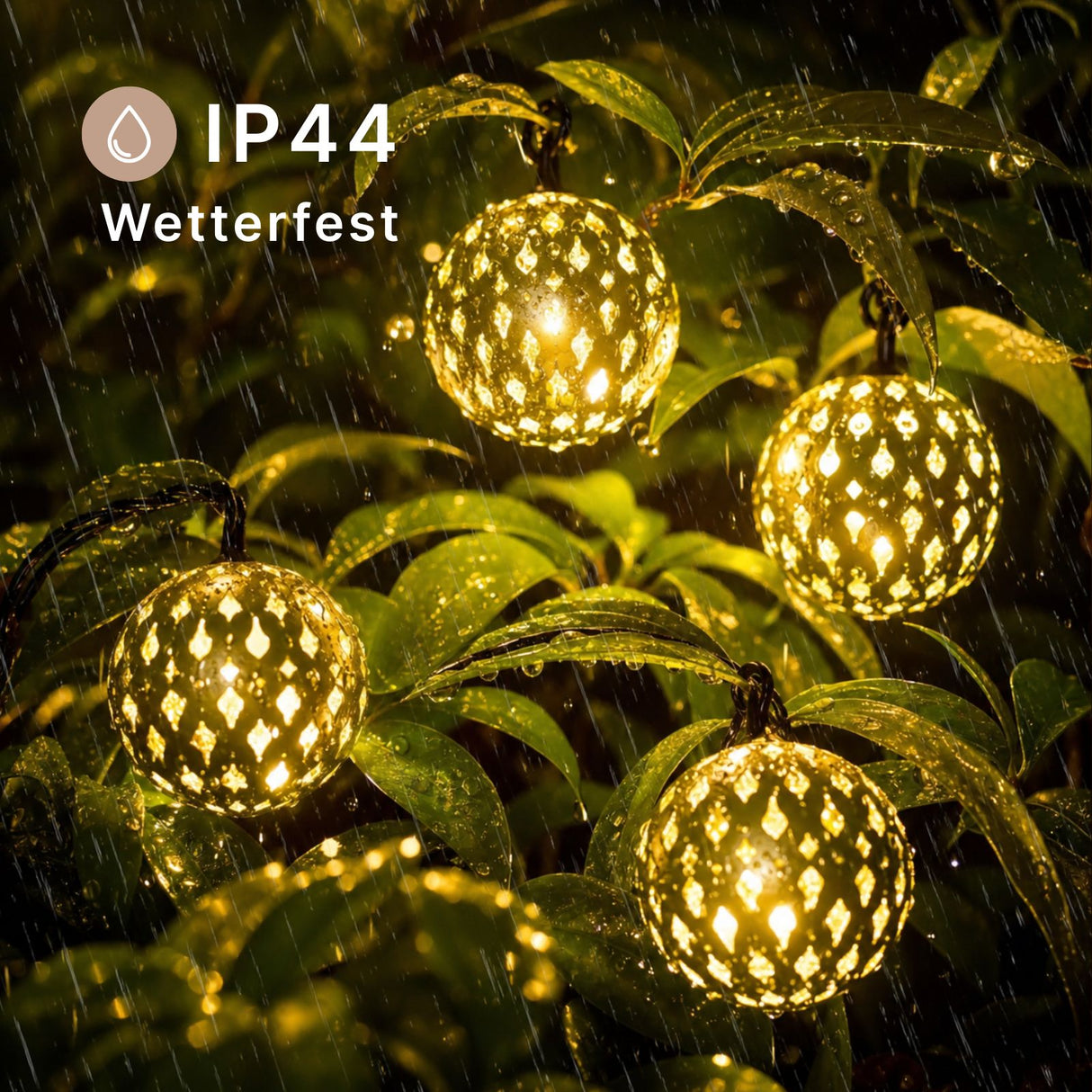 Marokkanische LED Solar-Gartenbeleuchtung 9.3m Outdoor-Dekoleuchte