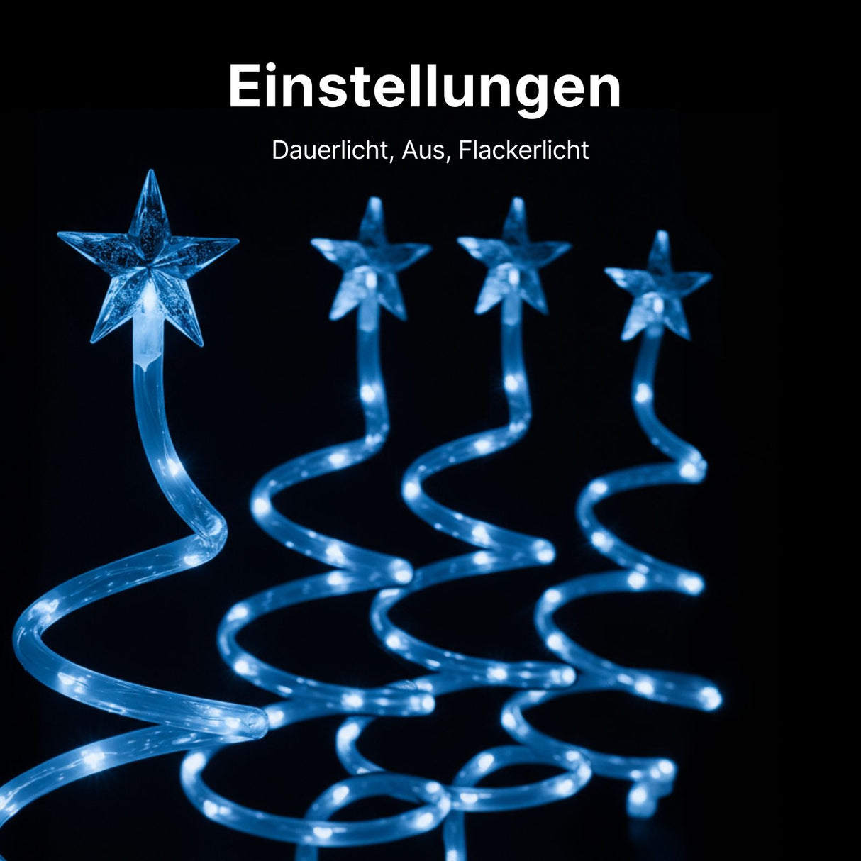 4er-Set LED-Dekoleuchte Solarleuchte Gartenbeleuchtung Spiralbaum