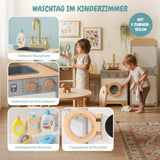 Spielküche mit XXL Spielset Haushaltsgeräte und Frühstücksset