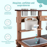 Outdoor-Kinderküche aus Holz Kinder-Matschküche Garten-Spielküche