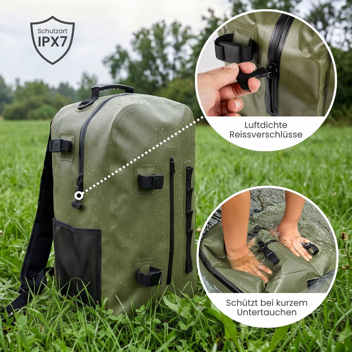 Wasserdichter Angelrucksack Angeltasche Tackle Bag Ködertasche
