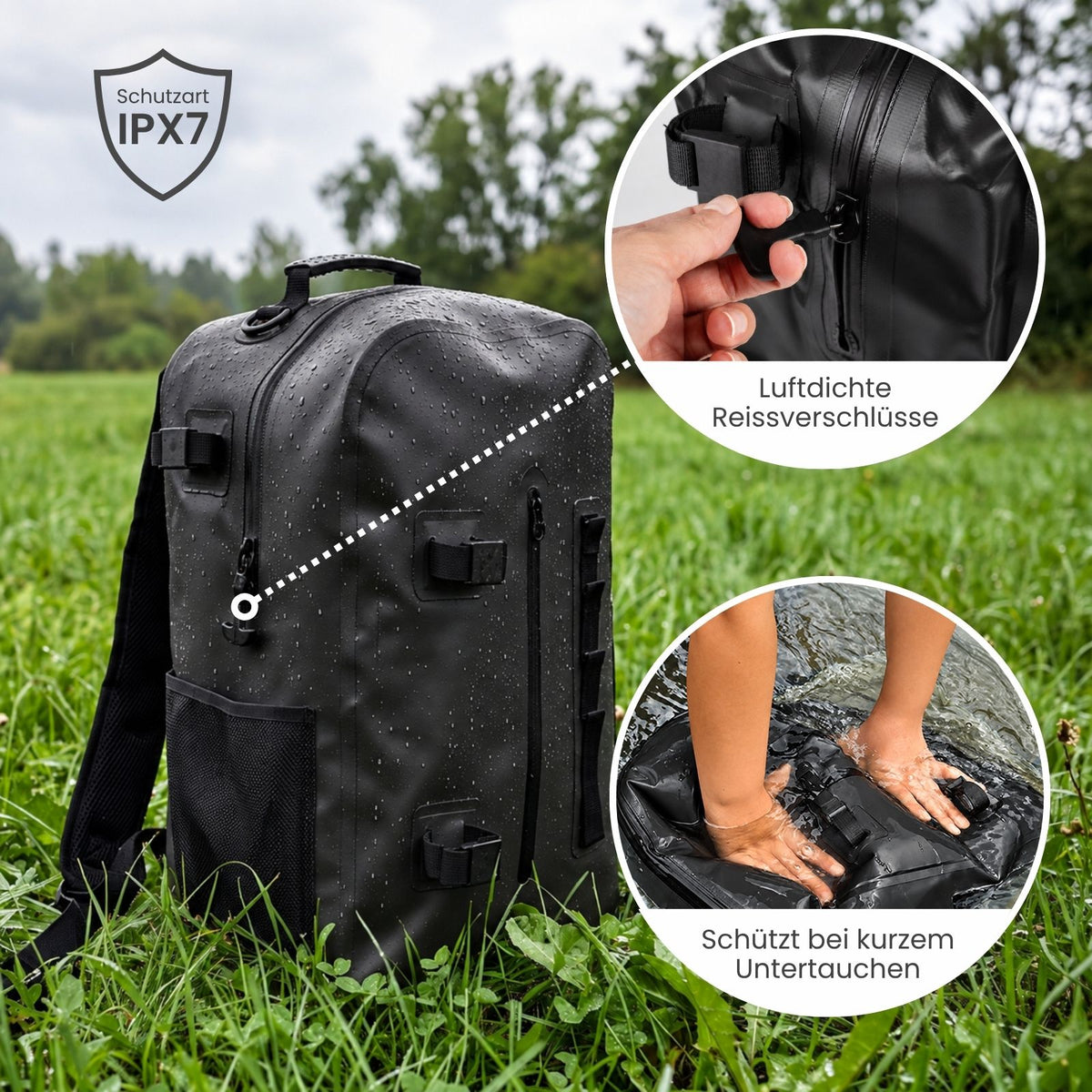 Wasserdichter Angelrucksack Tackle Bag Angeltasche Ködertasche