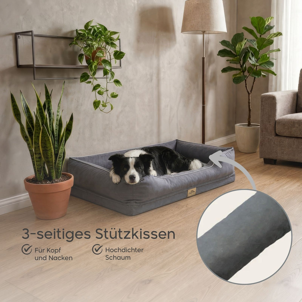 Hundebett Grösse XL Liegeplatz Haustierbett Schlafplatz Kuschelbett
