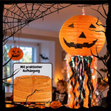 3er-Set Kürbis-Papierlaterne Halloweendeko Partydekoration Papierlampion