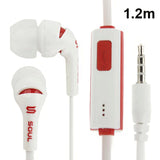 FLACH Kabel Stereo Bass in Ear Kopfhörer Microfon + vergoldete AUX-Stecker + ON OFF - Weiss