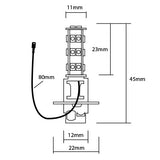 1x H3 26 SMD LED 12V Nebelscheinwerfer - XENON Weiss