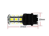 1x T25 P27W 3156 18 SMD LED ERROR FREE CANBUS OBC - XENON Weiss