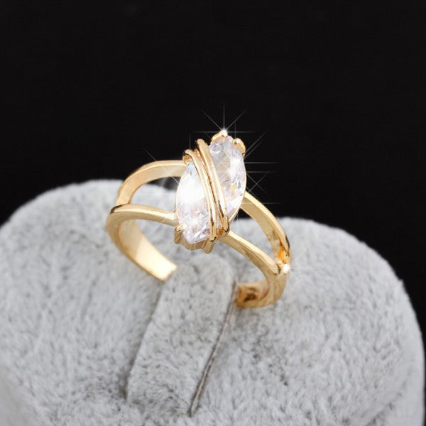 Gold Ring RGP mit Zirkonia - Gold Gr. 51