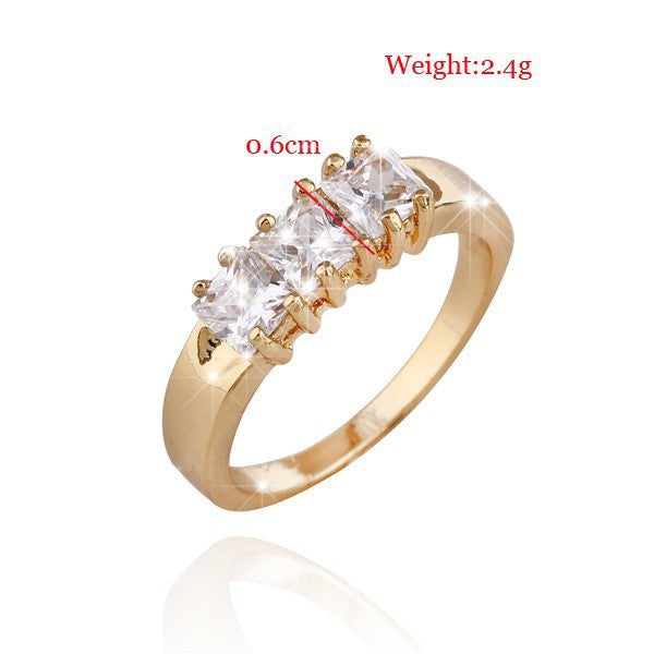 Gold Ring RGP mit Zirkonia - Gold Gr. 56