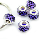 Bead versilbert 925 - Silbrig Violett