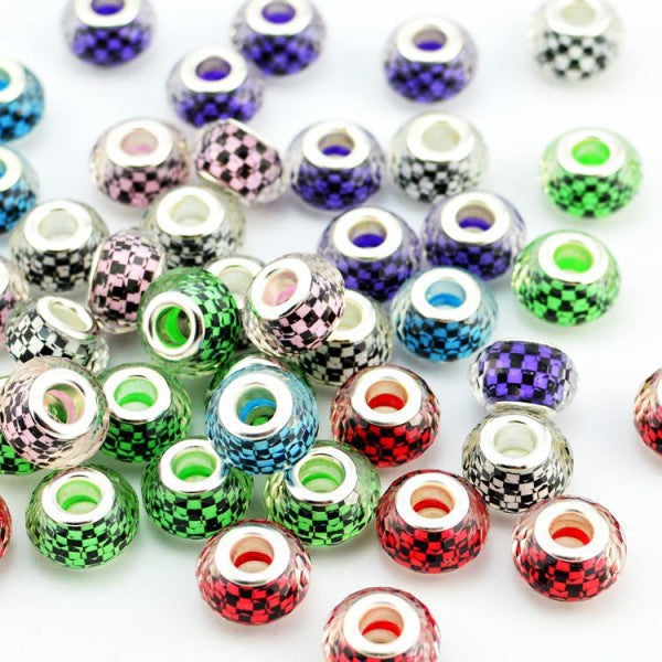 Bead versilbert 925 - Silbrig Violett