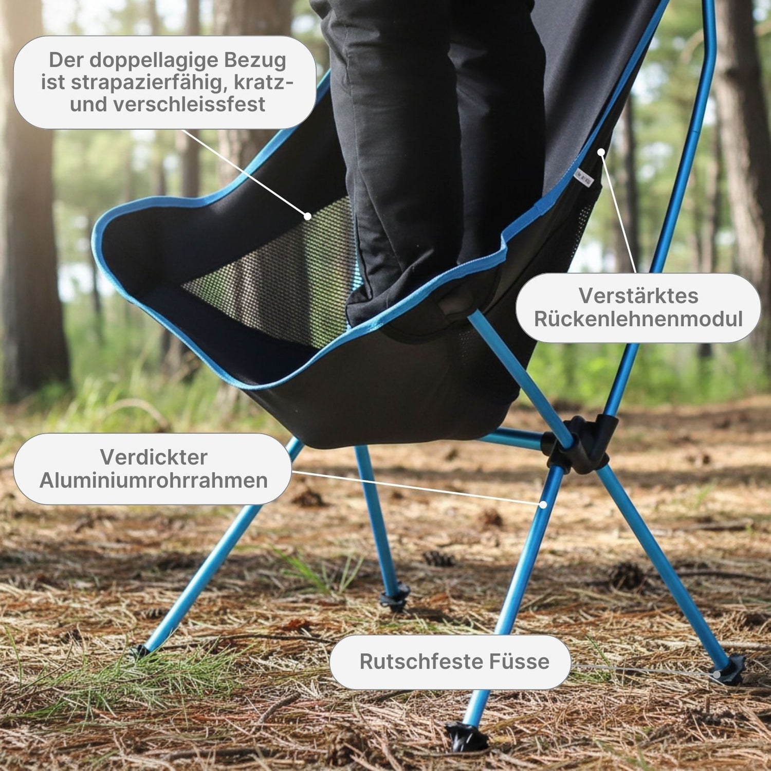 Campingstuhl Strandstuhl Outdoor-Stuhl Klappstuhl  Hermex.ch