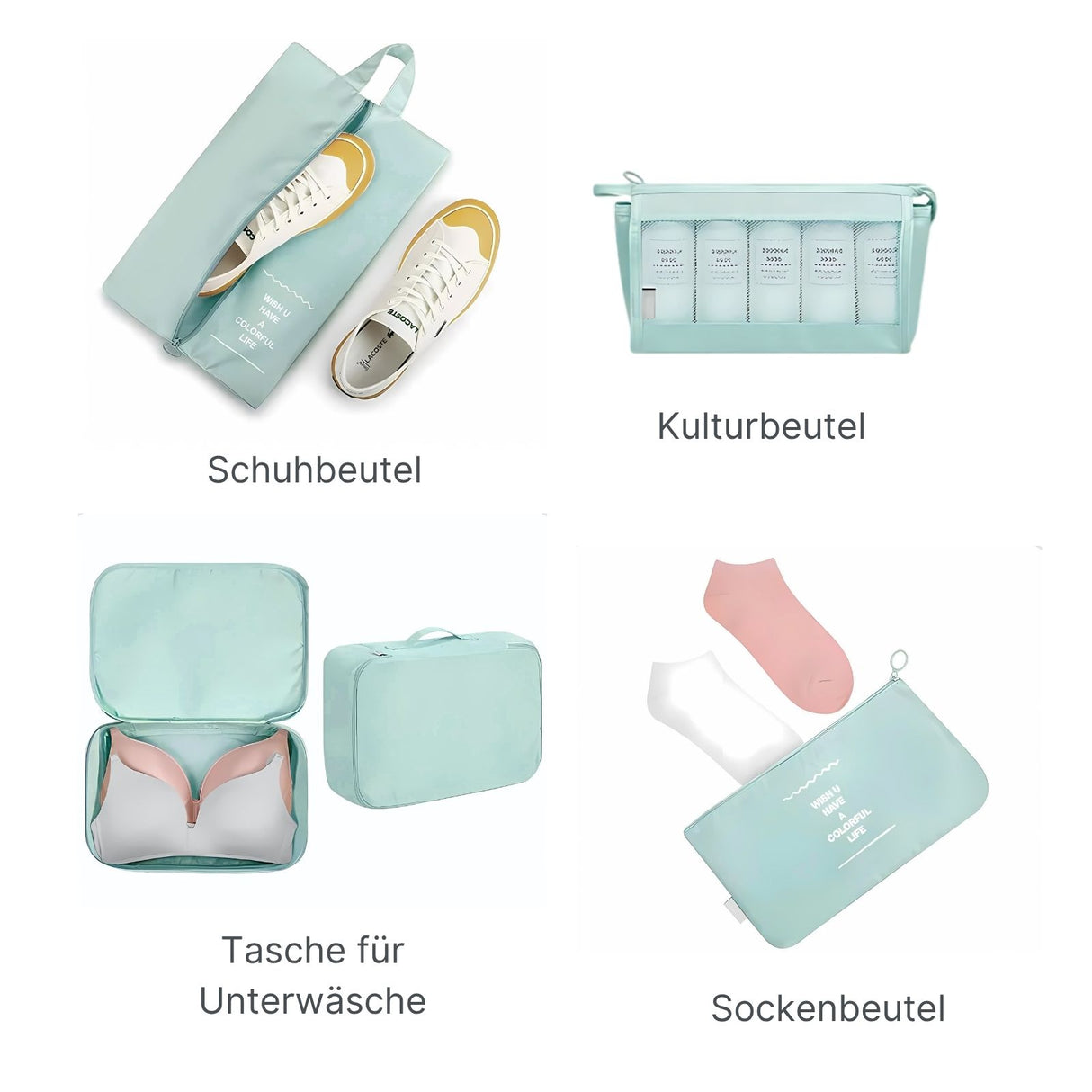 Reisebeutel Koffer-Organizer Packsack Aufbewahrungsbeutel Set