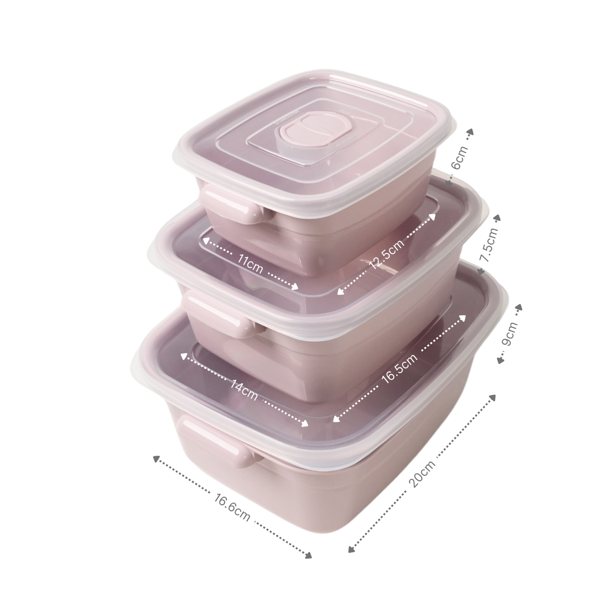 3er-Set Vorratsdosen Aufbewahrungsdosen Mikrowellendosen Gefrierdosen