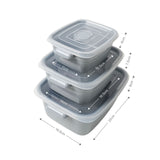 3er-Set Vorratsdosen Gefrierdosen Mikrowellendosen Aufbewahrungsdosen