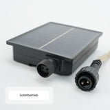 LED-Hanfseil-Lichterkette Solar-Leuchtkette Gartenbeleuchtung Lampe