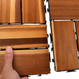 4er-Set Akazienholz-Fliesen Holzfliesen Klickfliesen Bodenplatten