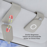 Brillenablage fürs Auto Sonnenbrillenhalter Sonnenblende-Clip Etui