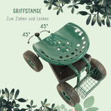 Gartenwagen Transportwagen Fahrbarer Gartensitz Rollsitz Gartenhocker