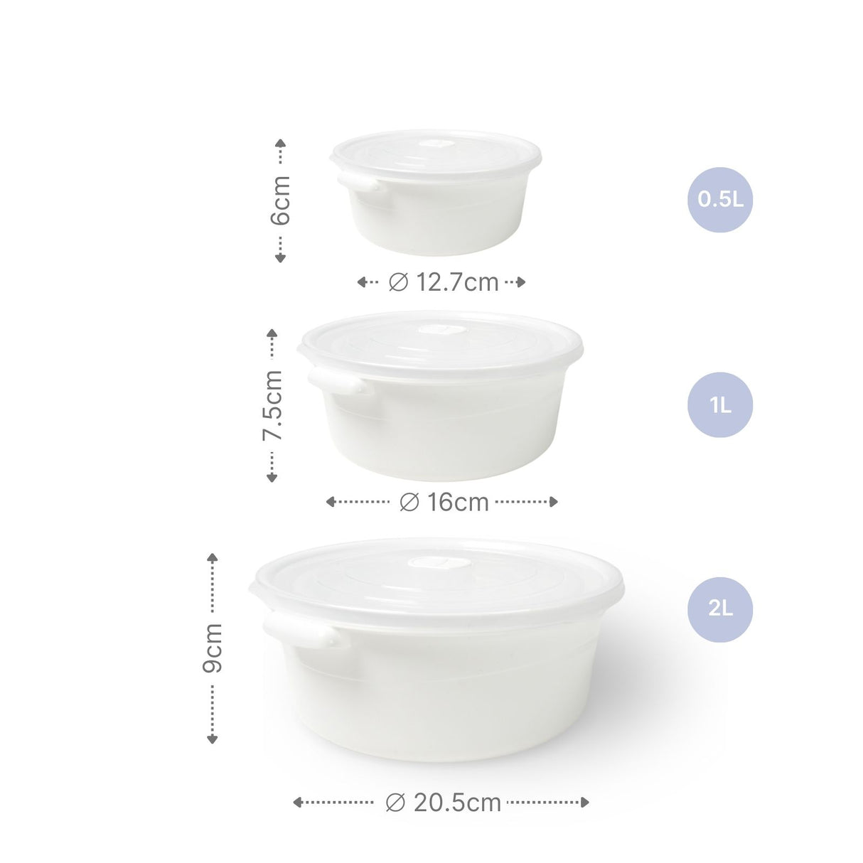 6er-Set Mikrowellenbehälter Gefrierdosen Mikrowellendosen Vorratsdosen
