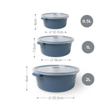 7er-Set Mikrowellendosen Vorratsdosen mit Mikrowellen-Becher Tasse