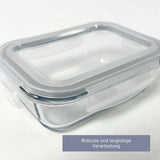 4er-Set Glas-Vorratsbehälter Frischhaltedosen Vorratsdosen Behälter