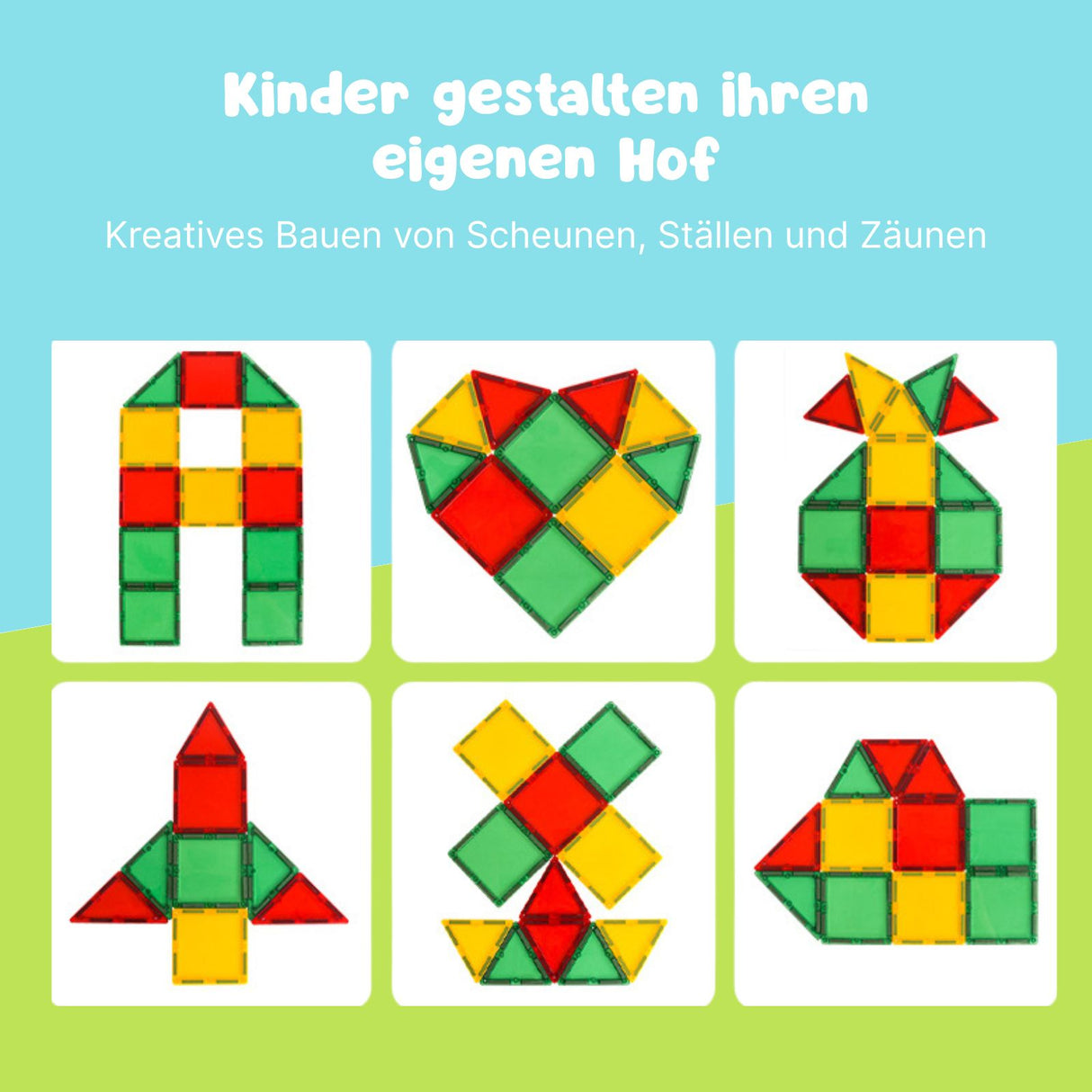Magnetische Bausteine Bauernhof Magnet-Baukasten Magnetspielzeug