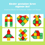 Magnetische Bausteine Bauernhof Magnet-Baukasten Magnetspielzeug