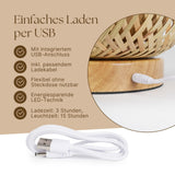 Bambus-Tischlampe Dekotischlampe LED-Tischleuchte Bambuslampe