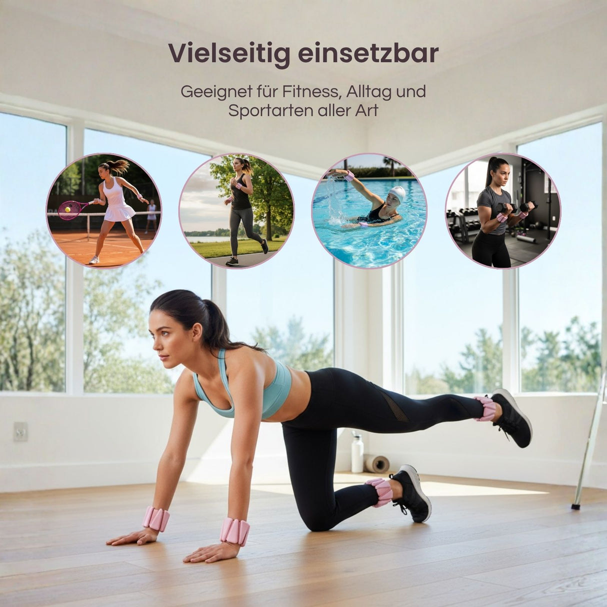 2er-Set Gewichtsmanschetten Fitnessmanschette Handgelenkgewichte