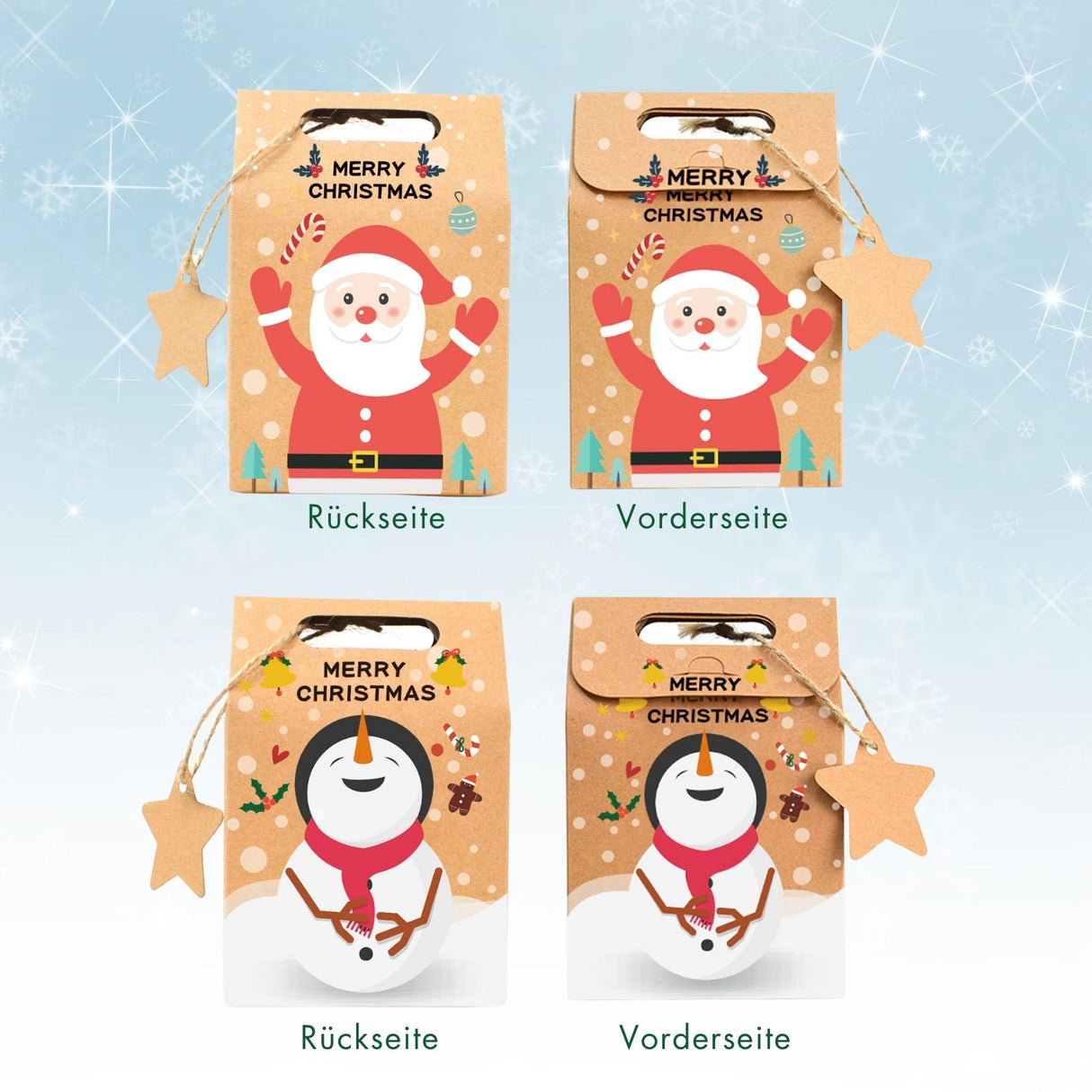 DIY Adventskalender Adventskalender-Säckli Weihnachts-Tüten Tütenset