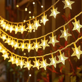 LED Sternenlichterkette 3m Sternenlichtgirlande Dekolichterkette