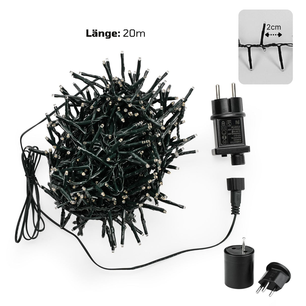 LED Weihnachtslichterkette Cluster-Lichterkette Weihnachtsbeleuchtung
