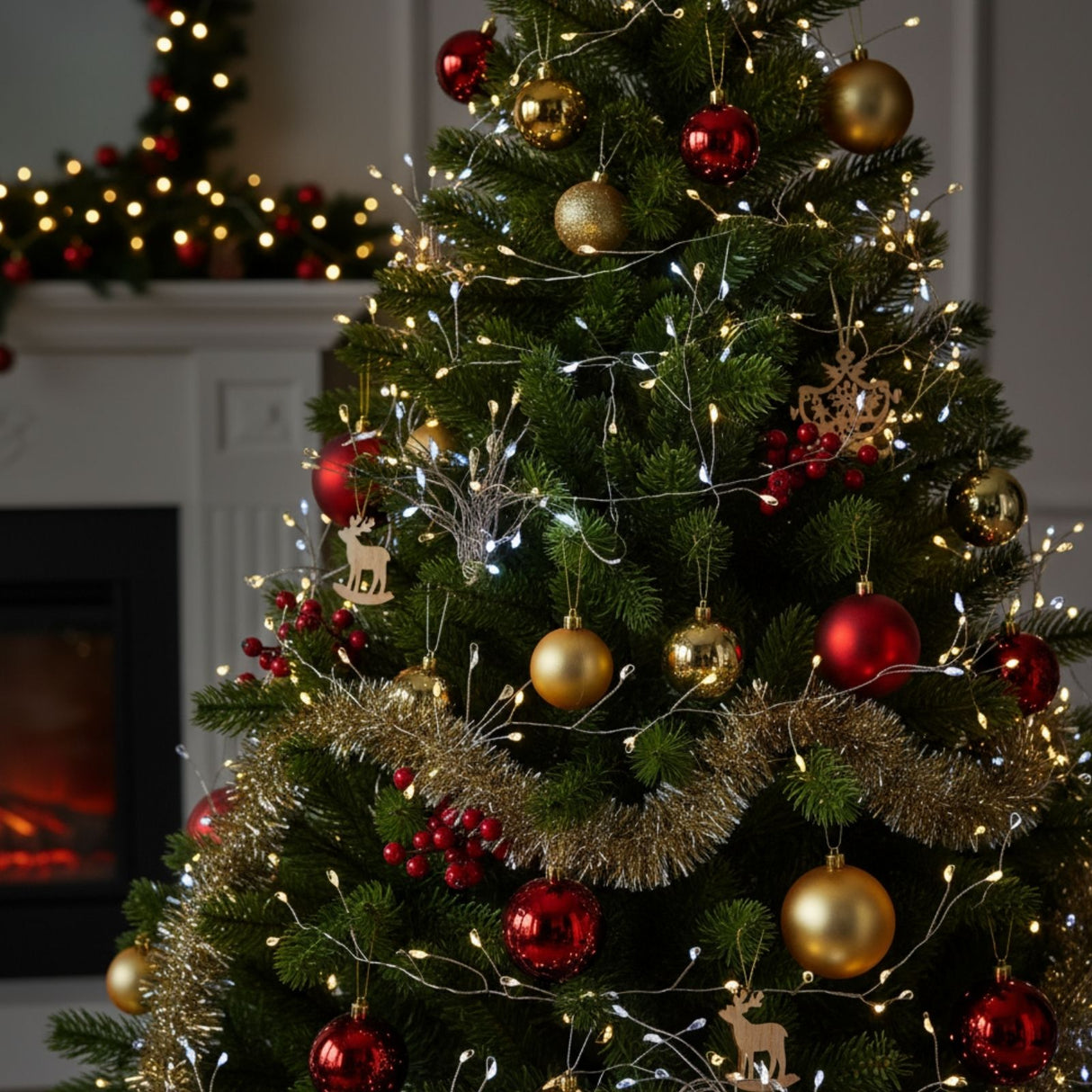 LED Lichterkette 6.4m Cluster-Lichterkette Büschellichterkette