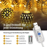 Marokkanische LED Lichterkette 3.5m Beleuchtung Orientalische Deko