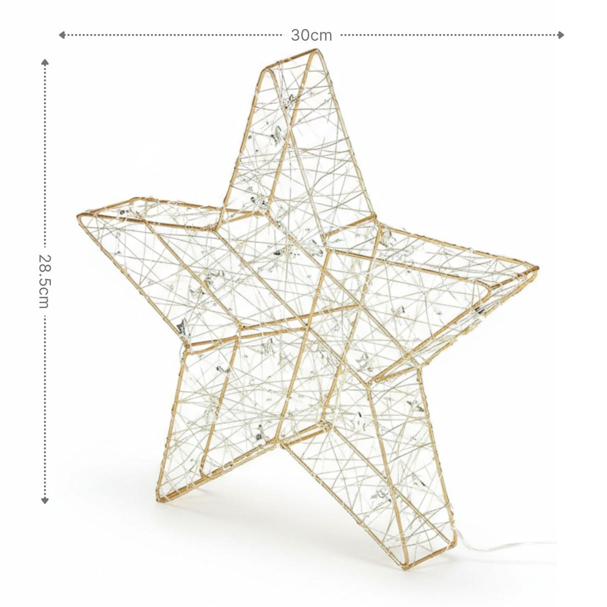 LED-Dekostern 3D Leuchtstern Drahtstern Weihnachtsstern Metallstern