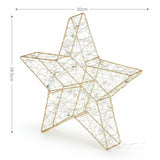 LED-Dekostern 3D Leuchtstern Drahtstern Weihnachtsstern Metallstern