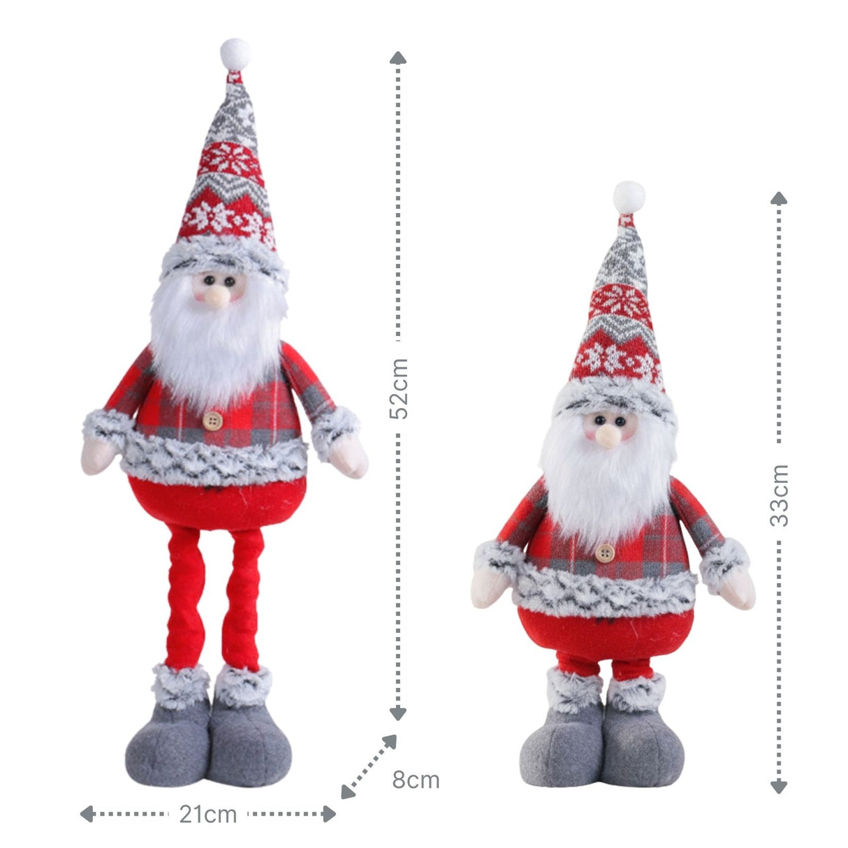 Weihnachtsmannfigur Deko-Weihnachtsmann Stehfigur Weihnachtsmann