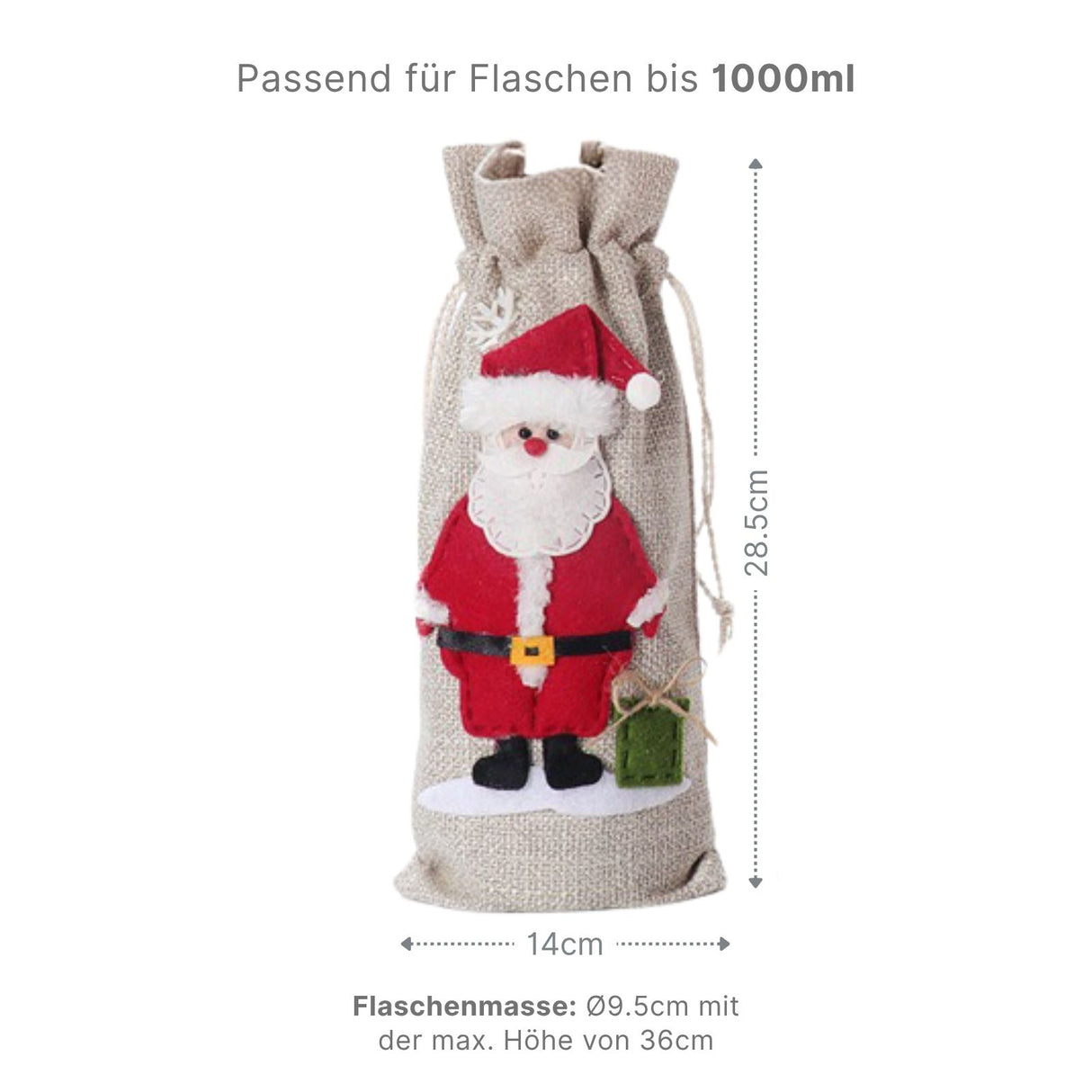 Flaschentasche Weinflaschenbeutel Sektflaschenhülle Geschenkbeutel