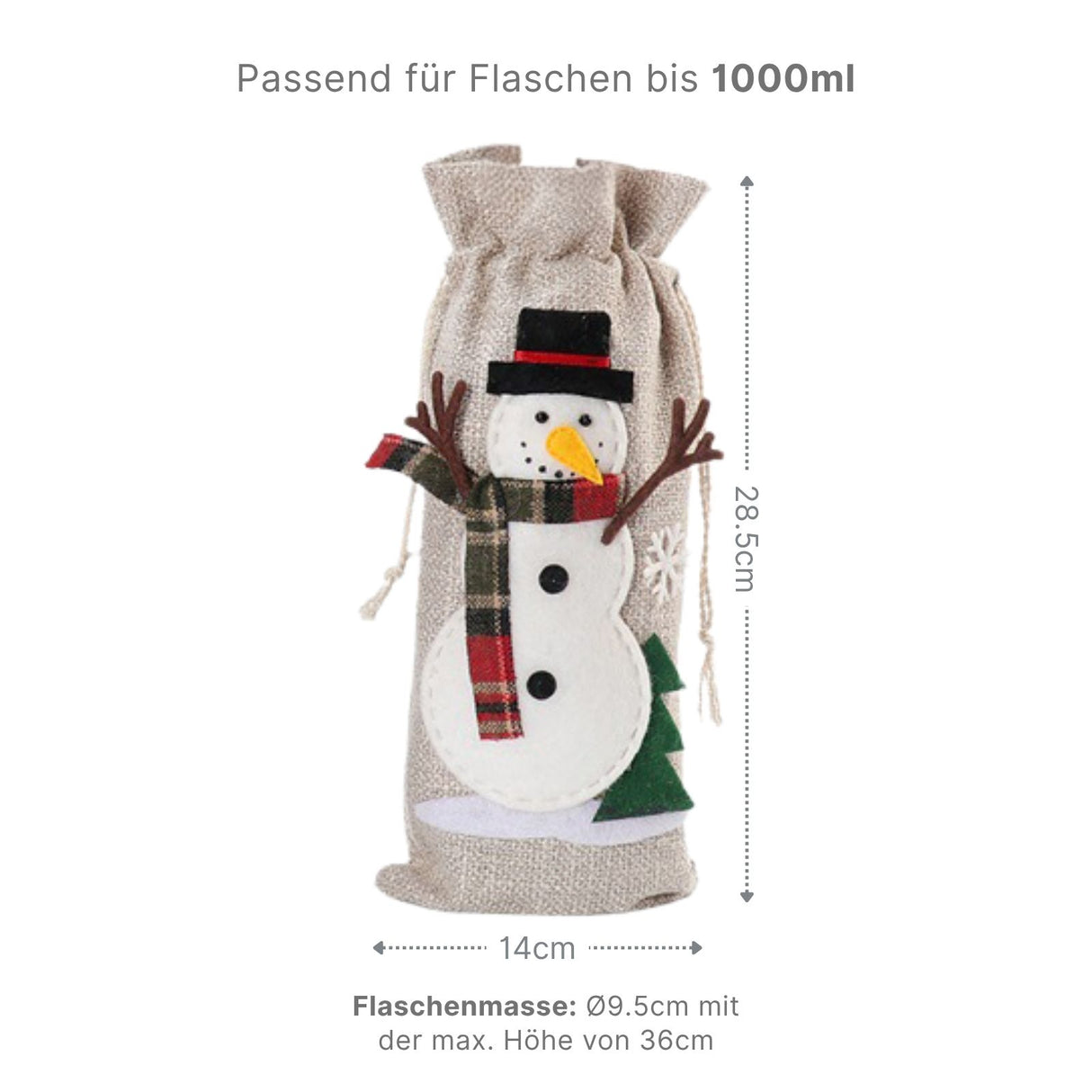 Flaschentasche Geschenkbeutel Sektflaschenhülle Weinflaschenbeutel