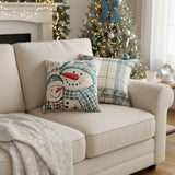 4er-Set Weihnachts-Kissenbezug Zier-Bezug Kissenhülle Dekokissen-Bezug