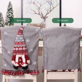 Weihnachts-Stuhldeko Stuhlhusse mit Wichtel Stuhlbezug Stuhlüberzug