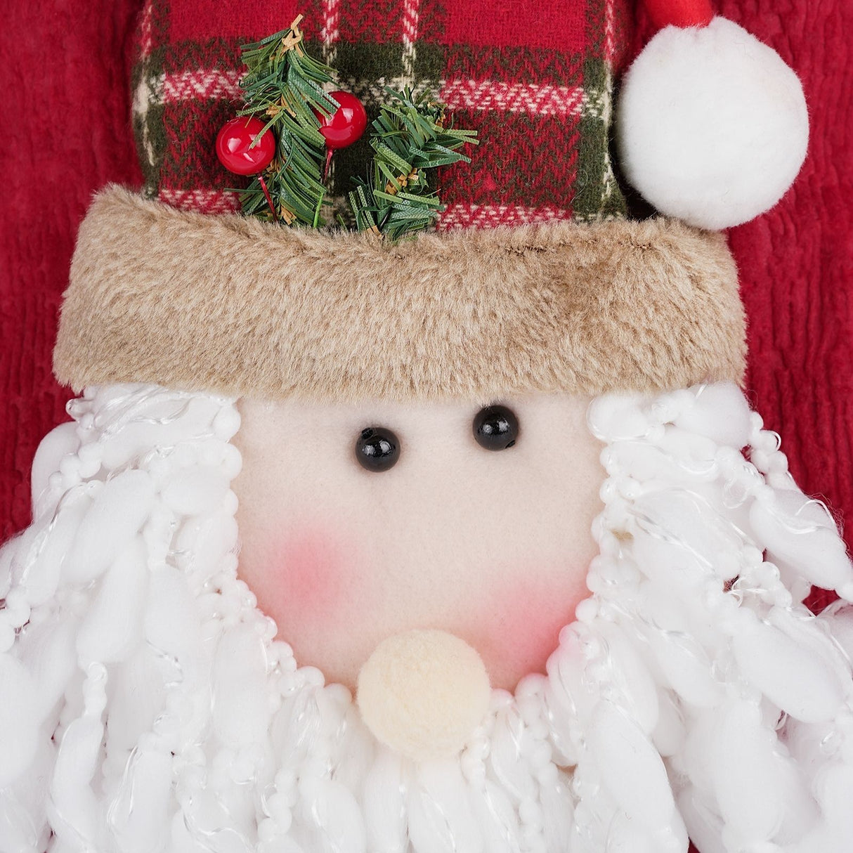 Stuhlhusse mit Weihnachtmann Weihnachts-Stuhldeko Stuhlbezug