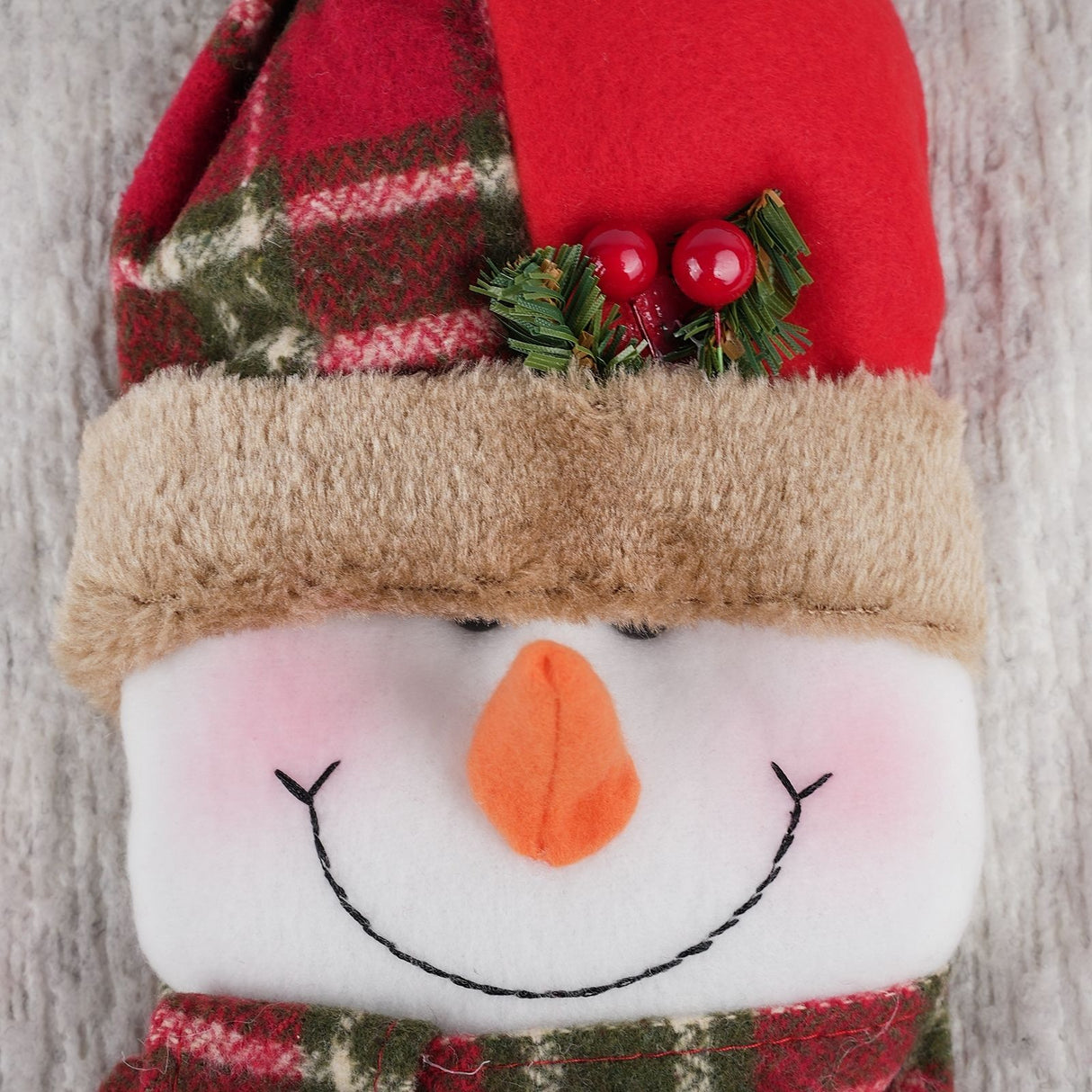 Stuhlhusse mit Schneemann Weihnachts-Stuhldeko Stuhlbezug Stuhlüberzug